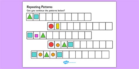 repeating pattern worksheet|shape patterns topmarks.